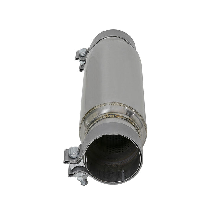 aFe Power Mach Force-Xp 304 Stainless Steel Resonator 3 IN Inlet/Outlet x 4 IN Dia. x 12 IN Body x 16 IN Overall Length