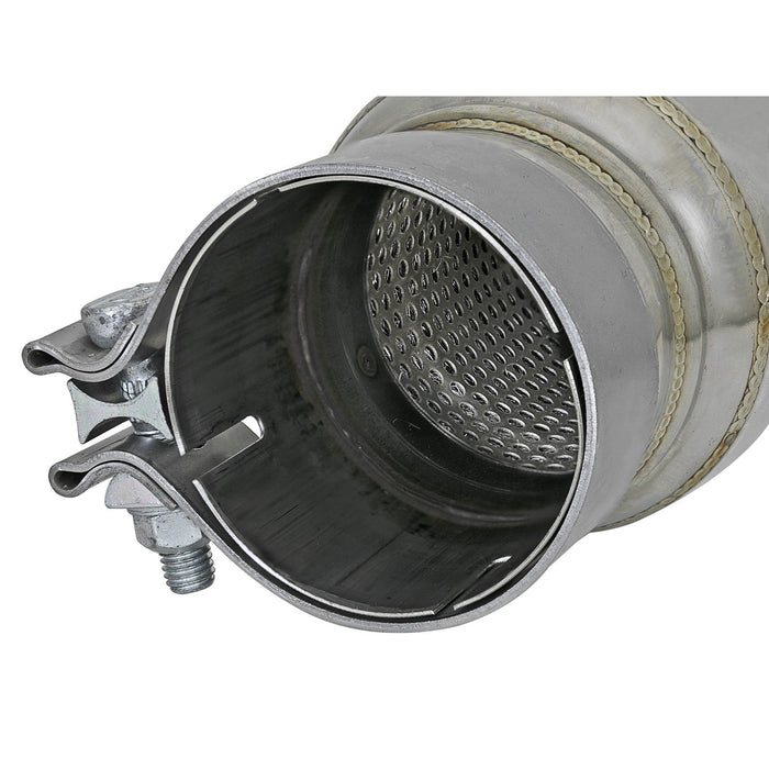 aFe Power Mach Force-Xp 304 Stainless Steel Resonator 3 IN Inlet/Outlet x 4 IN Dia. x 12 IN Body x 16 IN Overall Length