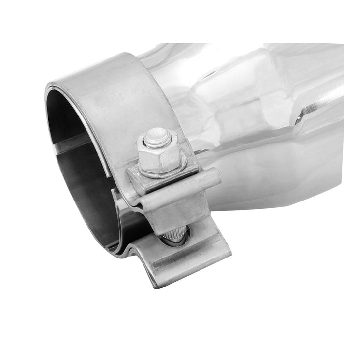 aFe Power Mach Force-Xp 409 Stainless Steel Clamp-on Exhaust Tip 2-1/2 IN Inlet x 3-1/2 IN Outlet x 6 IN L