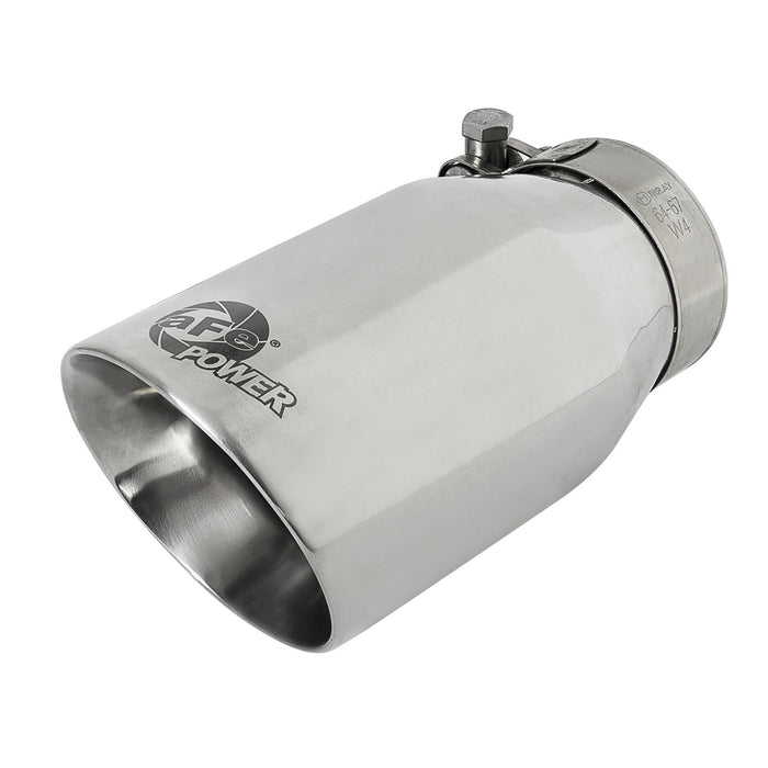 aFe Power Mach Force-Xp 409 Stainless Steel Clamp-on Exhaust Tip 2-1/2 IN Inlet x 3-1/2 IN Outlet X 7 IN L