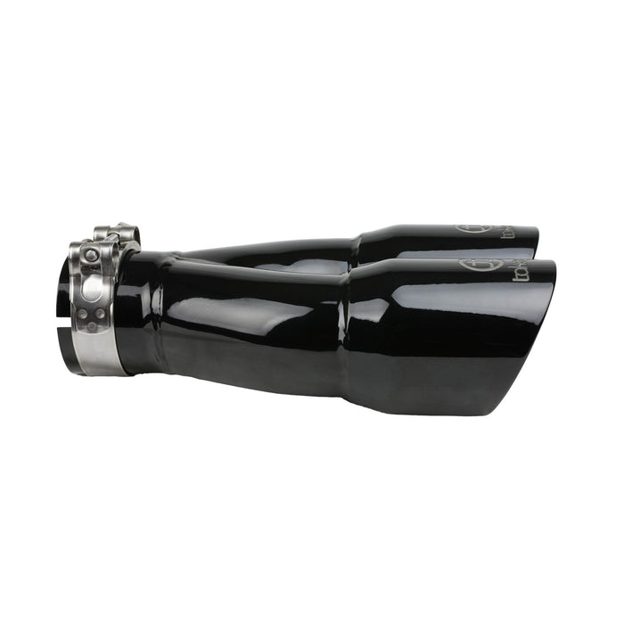 aFe Power Takeda 304 Stainless Steel Clamp-on Exhaust Tip 2-1/2 IN Inlet x 3 IN Dual Outlet x 9-1/2 IN L