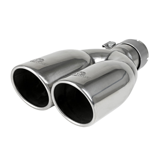 aFe Power Mach Force-Xp 409 Stainless Steel Clamp-on Exhaust Tip 2-1/2 IN Inlet x 3-1/2 IN Outlet X 12 IN L
