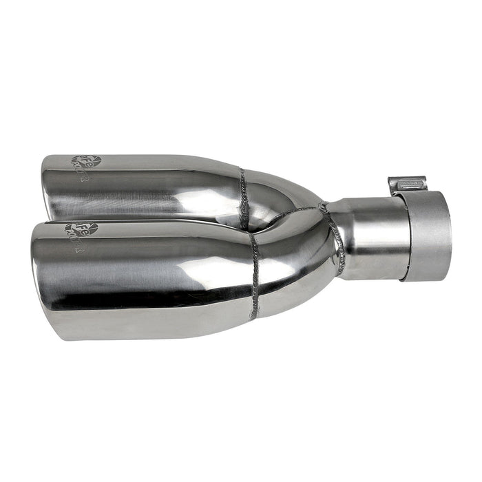 aFe Power Mach Force-Xp 409 Stainless Steel Clamp-on Exhaust Tip 2-1/2 IN Inlet x 3-1/2 IN Outlet X 12 IN L