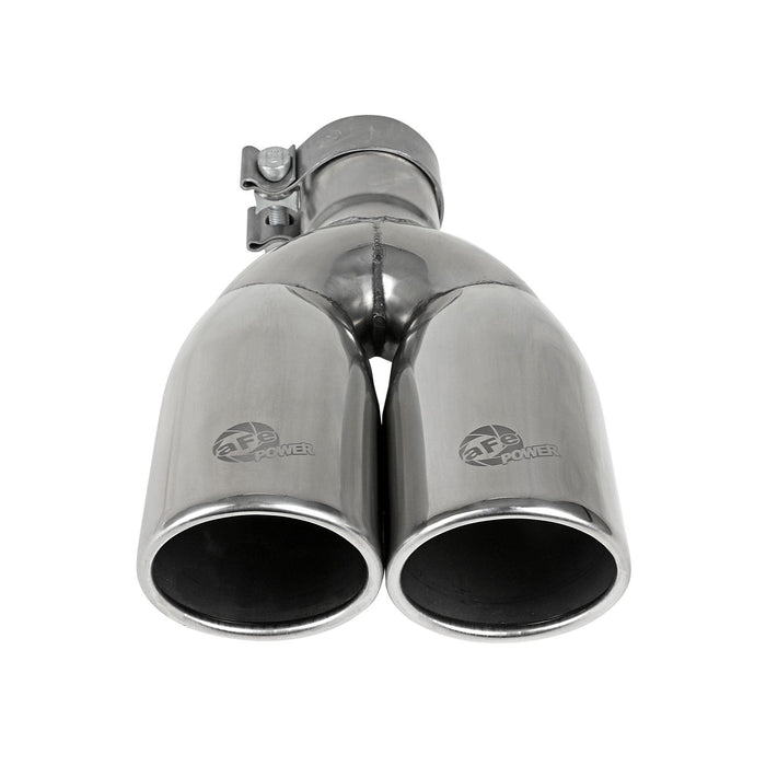 aFe Power Mach Force-Xp 409 Stainless Steel Clamp-on Exhaust Tip 2-1/2 IN Inlet x 3-1/2 IN Outlet X 12 IN L
