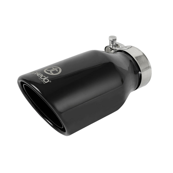 aFe Power Takeda 409 Stainless Steel Clamp-on Exhaust Tip 2-1/2 IN Inlet x 4 IN Outlet x 8 IN L