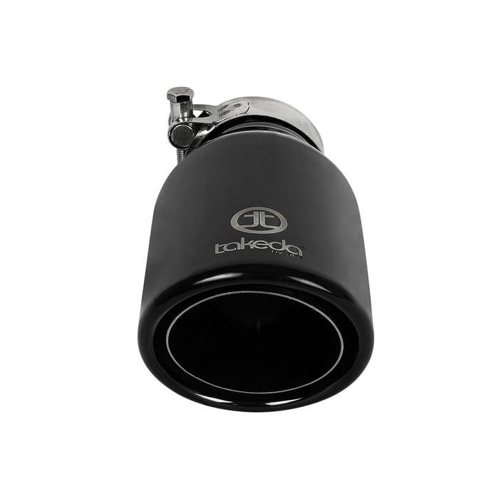 aFe Power Takeda 409 Stainless Steel Clamp-on Exhaust Tip 2-1/2 IN Inlet x 4 IN Outlet x 8 IN L