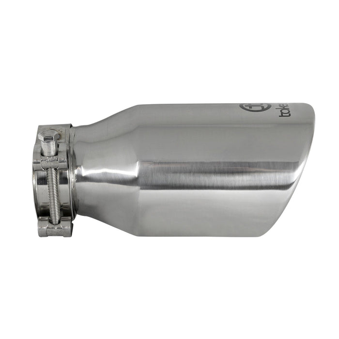 aFe Power Takeda 409 Stainless Steel Clamp-on Exhaust Tip 2-1/2 IN Inlet x 4 IN Outlet x 8 IN L