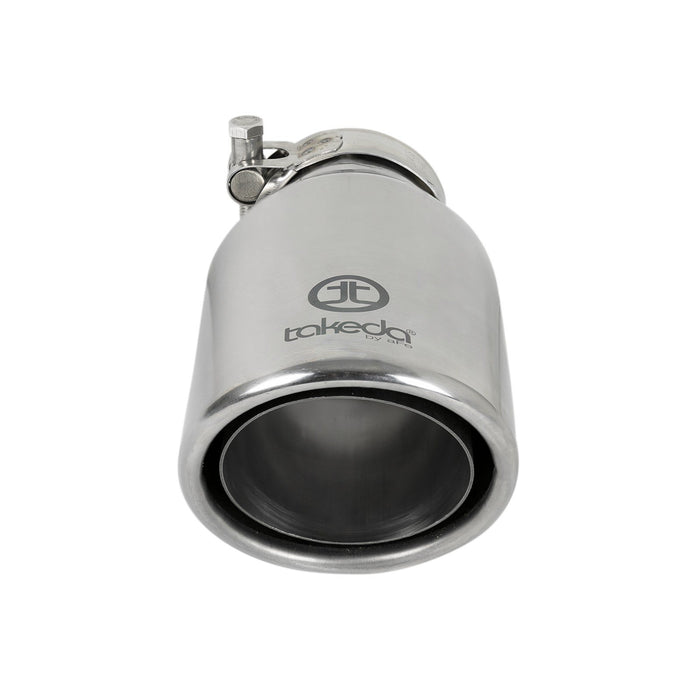 aFe Power Takeda 409 Stainless Steel Clamp-on Exhaust Tip 2-1/2 IN Inlet x 4 IN Outlet x 8 IN L