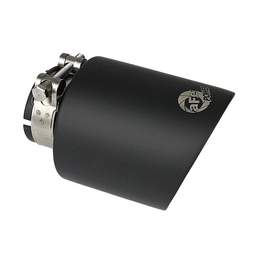 aFe Power Mach Force-Xp 304 Stainless Steel Clamp-on Exhaust Tip Black Velvet 2-1/2 IN Inlet x 4-1/2 IN Outlet x 7 IN L