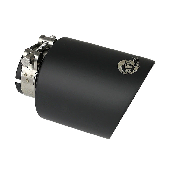 aFe Power Mach Force-Xp 304 Stainless Steel Clamp-on Exhaust Tip Black Velvet 2-1/2 IN Inlet x 4-1/2 IN Outlet x 7 IN L