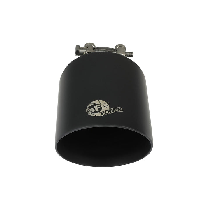 aFe Power Mach Force-Xp 304 Stainless Steel Clamp-on Exhaust Tip Black Velvet 2-1/2 IN Inlet x 4-1/2 IN Outlet x 7 IN L