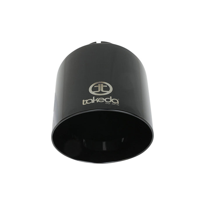 aFe Power Takeda 409 Stainless Steel Clamp-on Exhaust Tip Black 2-1/2 IN Inlet x 4-1/2 IN Outlet x 7 IN L