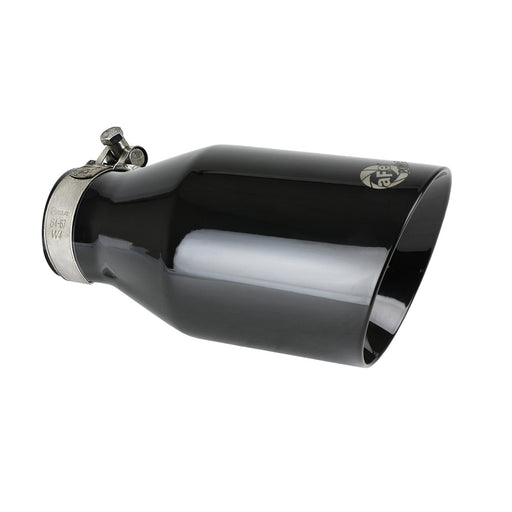 aFe Power Takeda 409 Stainless Steel Clamp-on Exhaust Tip Black 2-1/2 IN Inlet x 4-1/2 IN Outlet x 7 IN L