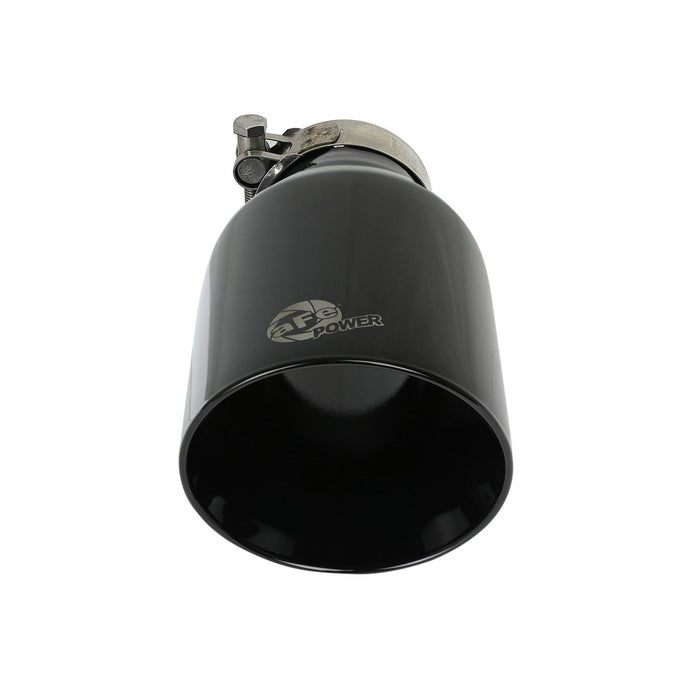 aFe Power Takeda 409 Stainless Steel Clamp-on Exhaust Tip Black 2-1/2 IN Inlet x 4-1/2 IN Outlet x 7 IN L