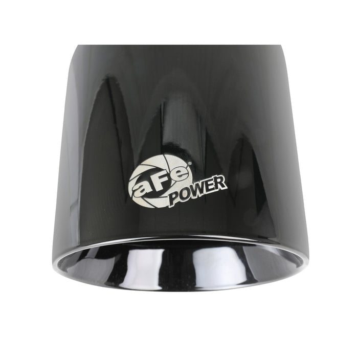 aFe Power Takeda 409 Stainless Steel Clamp-on Exhaust Tip Black 2-1/2 IN Inlet x 4-1/2 IN Outlet x 7 IN L