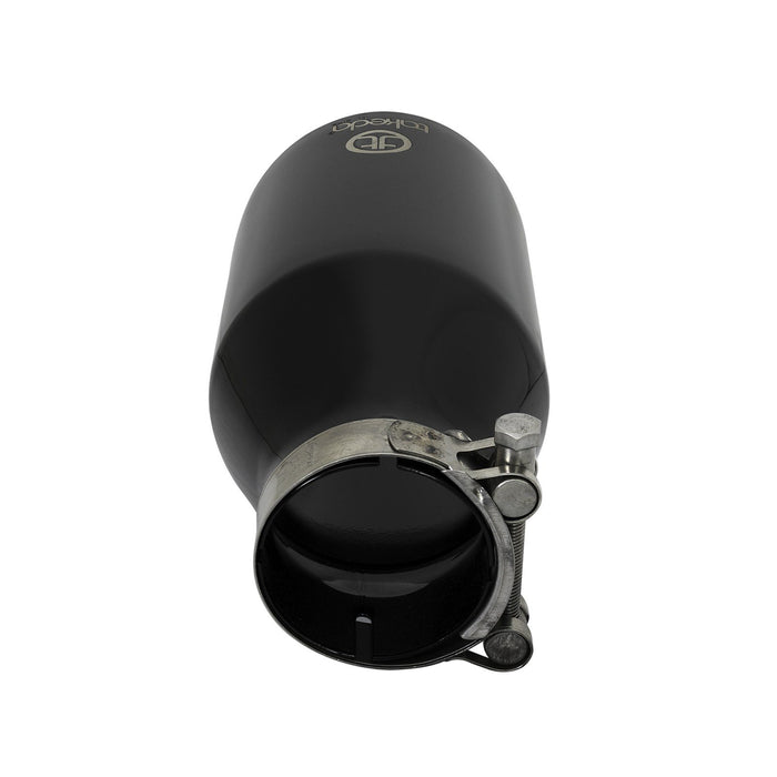 aFe Power Takeda 409 Stainless Steel Clamp-on Exhaust Tip 2-1/2 IN Inlet x 4-1/2 IN Outlet x 9 IN L
