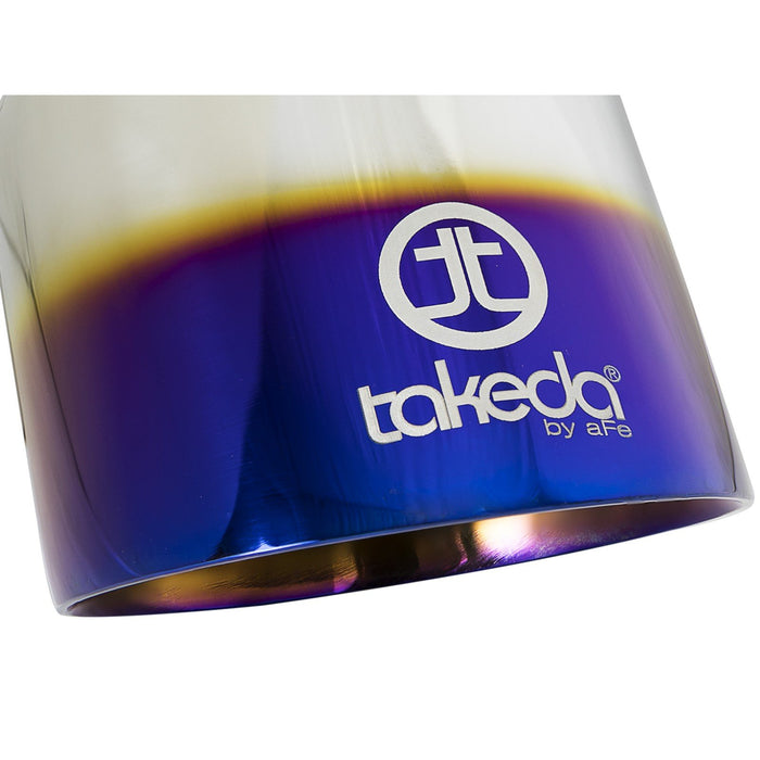 aFe Power Takeda 409 Stainless Steel Clamp-on Exhaust Tip Black 2-1/2 IN Inlet x 4-1/2 IN Outlet x 7 IN L