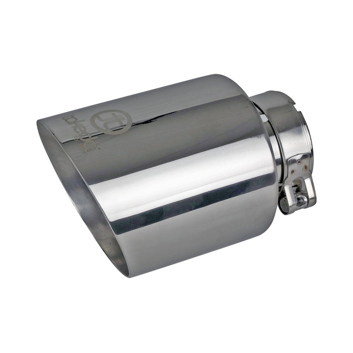 aFe Power Takeda 409 Stainless Steel Clamp-on Exhaust Tip Black 2-1/2 IN Inlet x 4-1/2 IN Outlet x 7 IN L