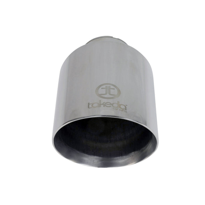 aFe Power Takeda 409 Stainless Steel Clamp-on Exhaust Tip Black 2-1/2 IN Inlet x 4-1/2 IN Outlet x 7 IN L