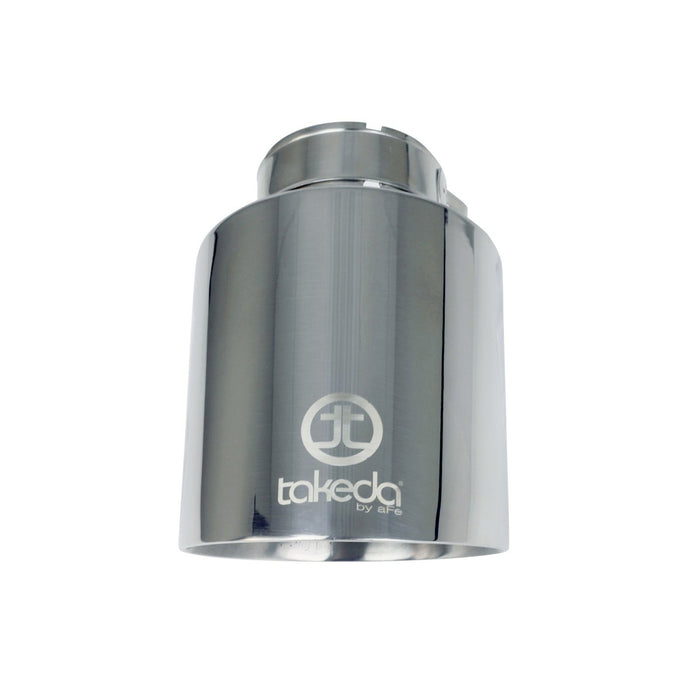 aFe Power Takeda 409 Stainless Steel Clamp-on Exhaust Tip Black 2-1/2 IN Inlet x 4-1/2 IN Outlet x 7 IN L