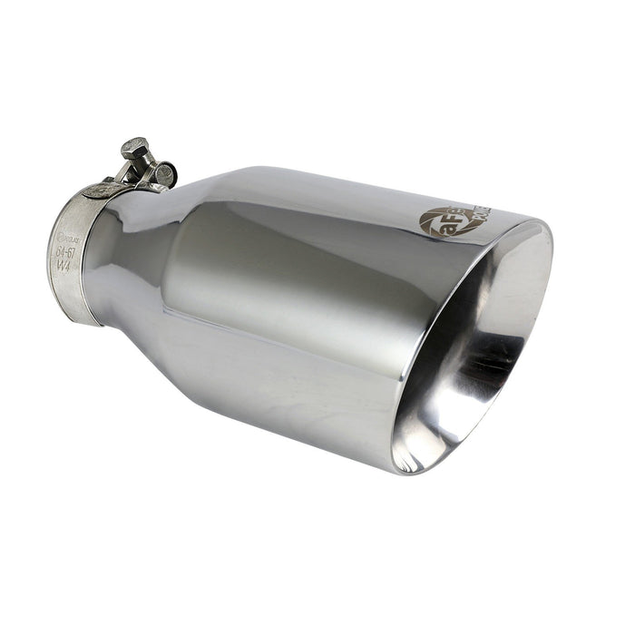 aFe Power Takeda 409 Stainless Steel Clamp-on Exhaust Tip Black 2-1/2 IN Inlet x 4-1/2 IN Outlet x 7 IN L