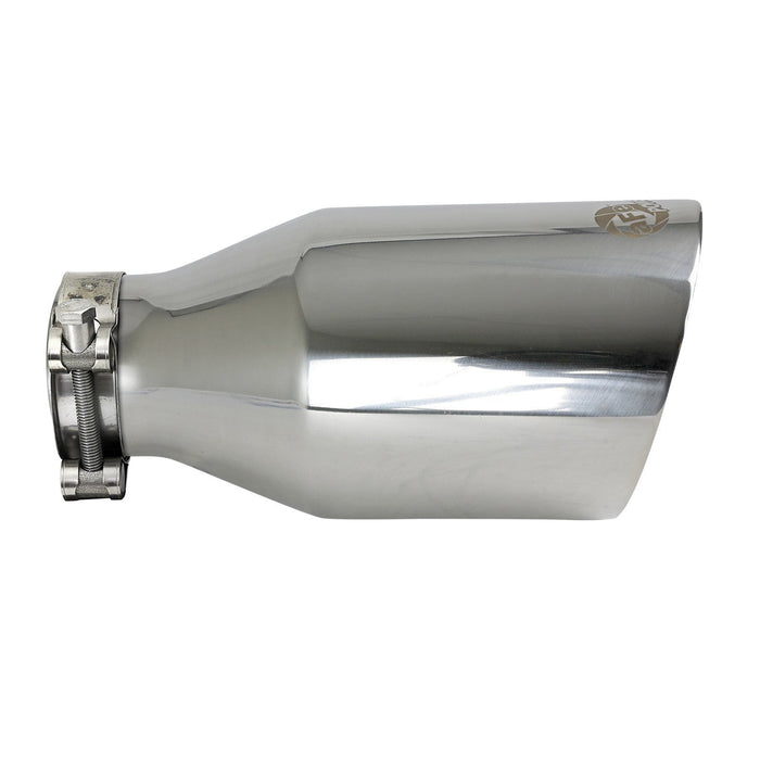 aFe Power Takeda 409 Stainless Steel Clamp-on Exhaust Tip Black 2-1/2 IN Inlet x 4-1/2 IN Outlet x 7 IN L