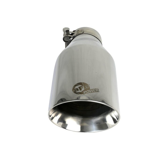 aFe Power Takeda 409 Stainless Steel Clamp-on Exhaust Tip Black 2-1/2 IN Inlet x 4-1/2 IN Outlet x 7 IN L