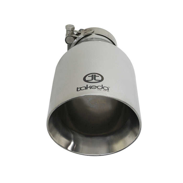 aFe Power Takeda 409 Stainless Steel Clamp-on Exhaust Tip 2-1/2 IN Inlet x 4-1/2 IN Outlet x 9 IN L