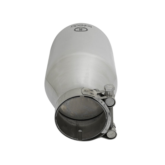 aFe Power Takeda 409 Stainless Steel Clamp-on Exhaust Tip 2-1/2 IN Inlet x 4-1/2 IN Outlet x 9 IN L