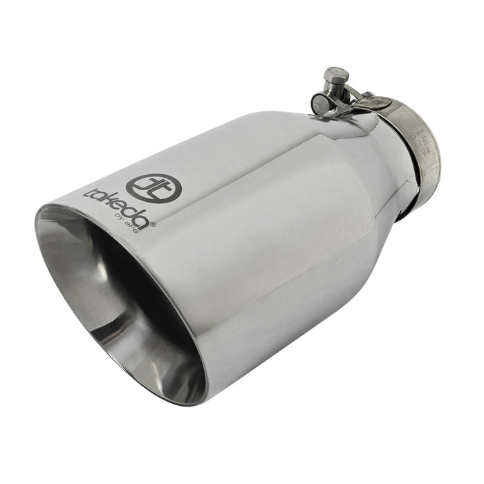 aFe Power Takeda 409 Stainless Steel Clamp-on Exhaust Tip 2-1/2 IN Inlet x 4-1/2 IN Outlet x 9 IN L