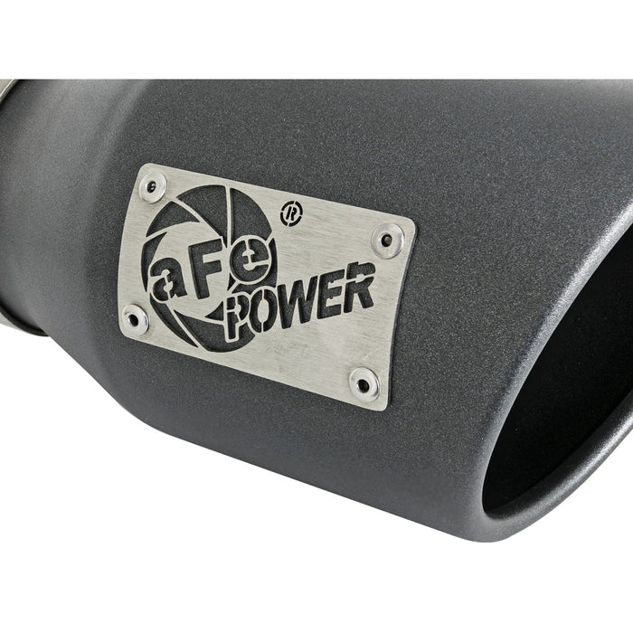 aFe Power Mach Force-Xp 409 Stainless Steel Clamp-on Exhaust Tip High-Temp Metallic Black 3 IN Inlet x 4-1/2 IN Outlet x 9 IN L