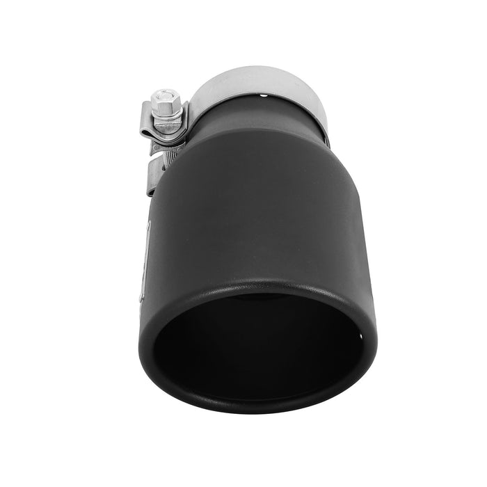 aFe Power Mach Force-Xp 409 Stainless Steel Clamp-on Exhaust Tip Black 3 IN Inlet x 4-1/2 IN Outlet x 9 IN L