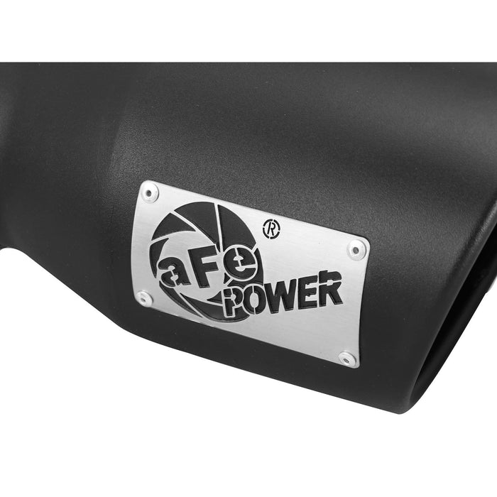 aFe Power Mach Force-Xp 409 Stainless Steel Clamp-on Exhaust Tip Black 3 IN Inlet x 4-1/2 IN Outlet x 9 IN L