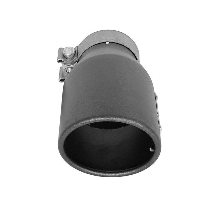 aFe Power Mach Force-Xp 409 Stainless Steel Clamp-on Exhaust Tip High-Temp Metallic Black 3 IN Inlet x 4-1/2 IN Outlet x 9 IN L