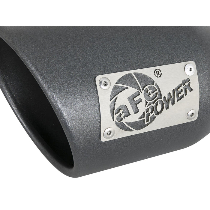 aFe Power Mach Force-Xp 409 Stainless Steel Clamp-on Exhaust Tip High-Temp Metallic Black 3 IN Inlet x 4-1/2 IN Outlet x 9 IN L