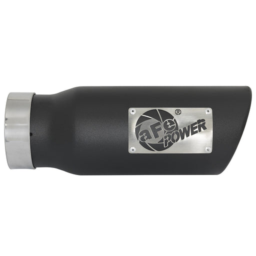 aFe Power Mach Force-Xp 409 Stainless Steel Clamp-on Exhaust Tip 3-1/2 IN Inlet x 4-1/2 IN Outlet x 12 IN L