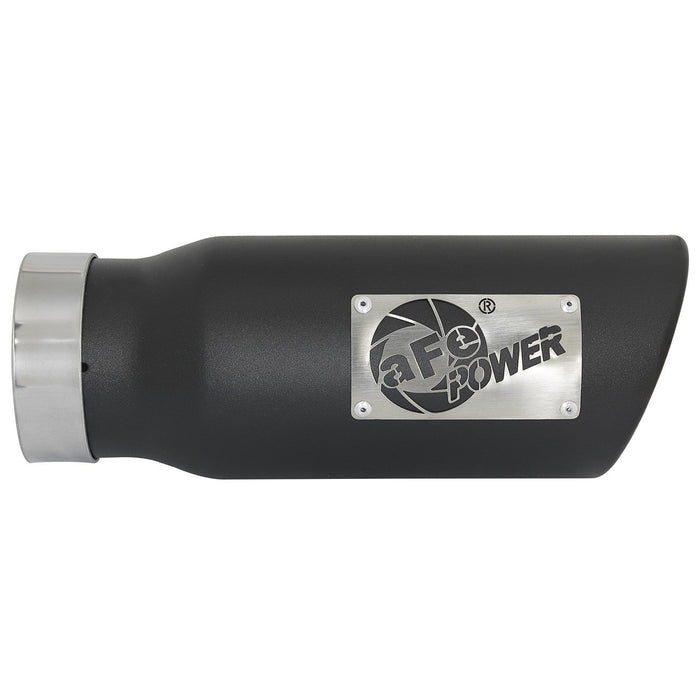 aFe Power Mach Force-Xp 409 Stainless Steel Clamp-on Exhaust Tip 3-1/2 IN Inlet x 4-1/2 IN Outlet x 12 IN L