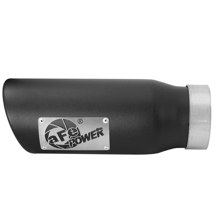 aFe Power Mach Force-Xp 409 Stainless Steel Clamp-on Exhaust Tip 3-1/2 IN Inlet x 4-1/2 IN Outlet x 12 IN L