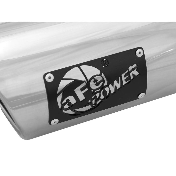 aFe Power Mach Force-Xp 409 Stainless Steel Clamp-on Exhaust Tip Black 3-1/2 IN Inlet x 4-1/2 IN Outlet x 12 IN L