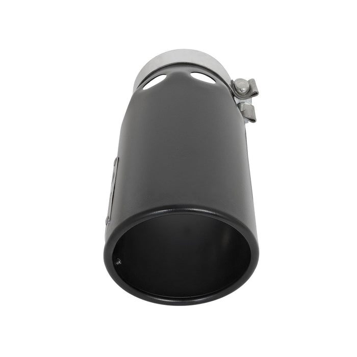 aFe Power Mach Force-Xp 409 Stainless Steel Clamp-on Exhaust Tip Black Right Side Exit 4 IN Inlet x 5 IN Outlet x 12 IN L