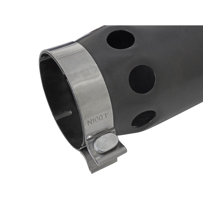 aFe Power Mach Force-Xp 409 Stainless Steel Clamp-on Exhaust Tip Black Right Side Exit 4 IN Inlet x 5 IN Outlet x 12 IN L