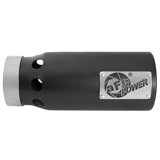 aFe Power Saturn 4S 409 Stainless Steel Clamp-on Exhaust Tip Right Side Exit 4 IN Inlet x 5 IN Outlet x 12 IN L