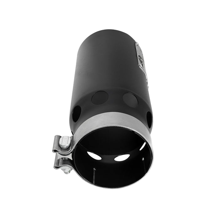aFe Power Saturn 4S 409 Stainless Steel Clamp-on Exhaust Tip Right Side Exit 4 IN Inlet x 5 IN Outlet x 12 IN L