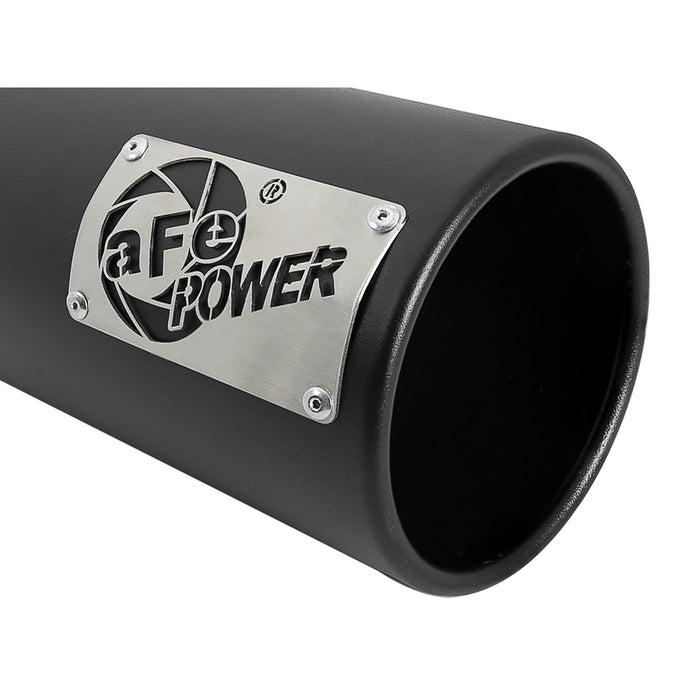 aFe Power Saturn 4S 409 Stainless Steel Clamp-on Exhaust Tip Right Side Exit 4 IN Inlet x 5 IN Outlet x 12 IN L