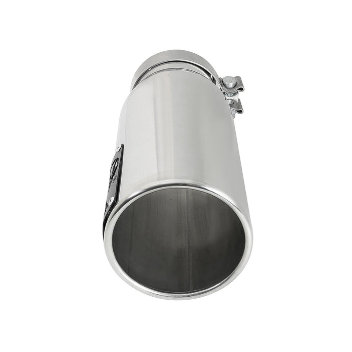 aFe Power Saturn 4S 409 Stainless Steel Clamp-on Exhaust Tip Right Side Exit 4 IN Inlet x 5 IN Outlet x 12 IN L