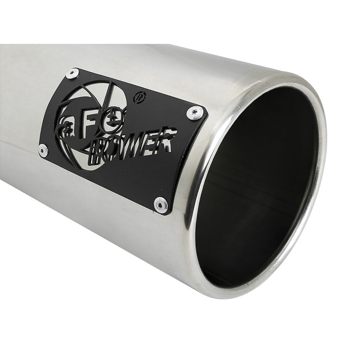 aFe Power Saturn 4S 409 Stainless Steel Clamp-on Exhaust Tip Right Side Exit 4 IN Inlet x 5 IN Outlet x 12 IN L