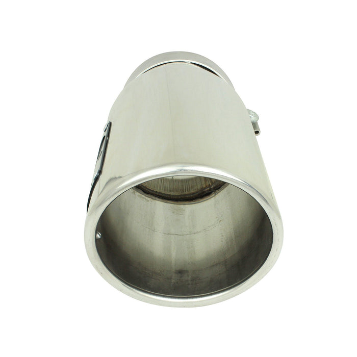 aFe Power Mach Force-Xp 304 Stainless Steel Clamp-on Exhaust Tip Polished 4 IN Inlet x 5 IN Outlet x 12 IN L