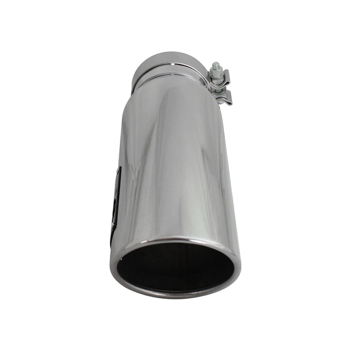 aFe Power Mach Force-Xp 304 Stainless Steel Clamp-on Exhaust Tip Polished 4 IN Inlet x 5 IN Outlet x 12 IN L