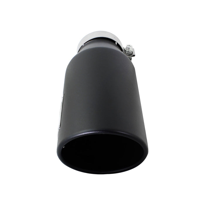 aFe Power Mach Force-Xp 409 Stainless Steel Clamp-on Exhaust Tip Black 4 IN Inlet x 6 IN Outlet x 15 IN L