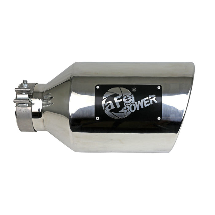 aFe Power Mach Force-Xp 409 Stainless Steel Clamp-on Exhaust Tip 4 IN Inlet x 6 IN Outlet x 12 IN L
